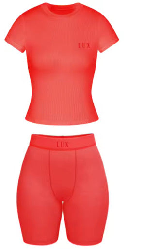 LOVE Short Sleeve Short Set