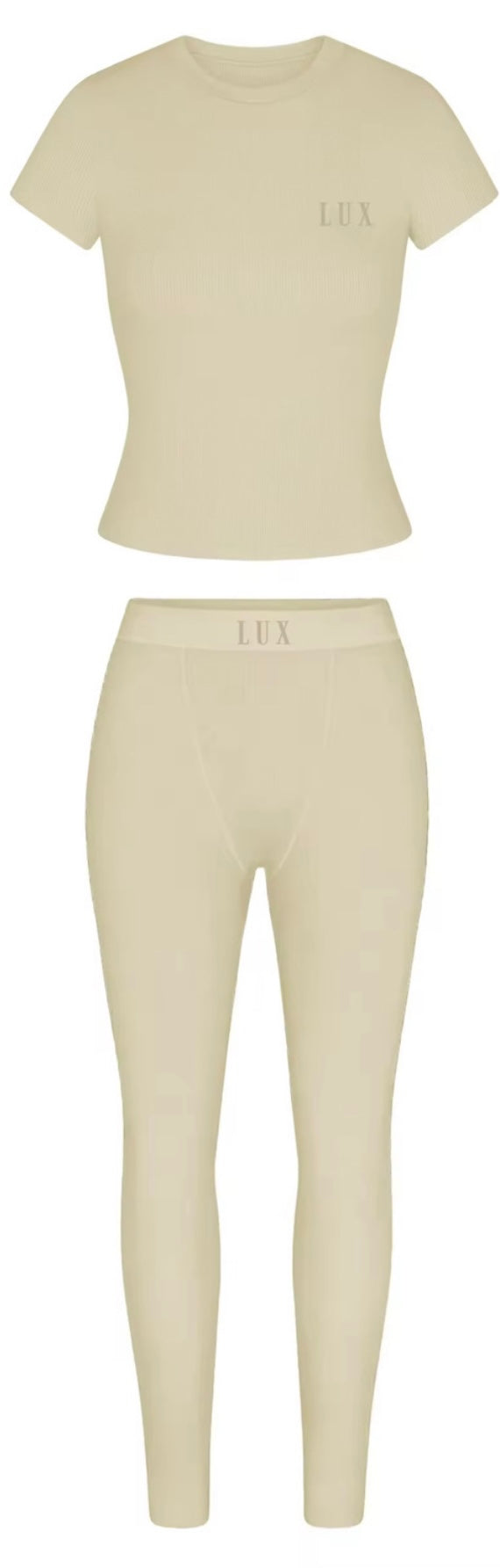CAFFE LATTE- Short Sleeve Pants Set