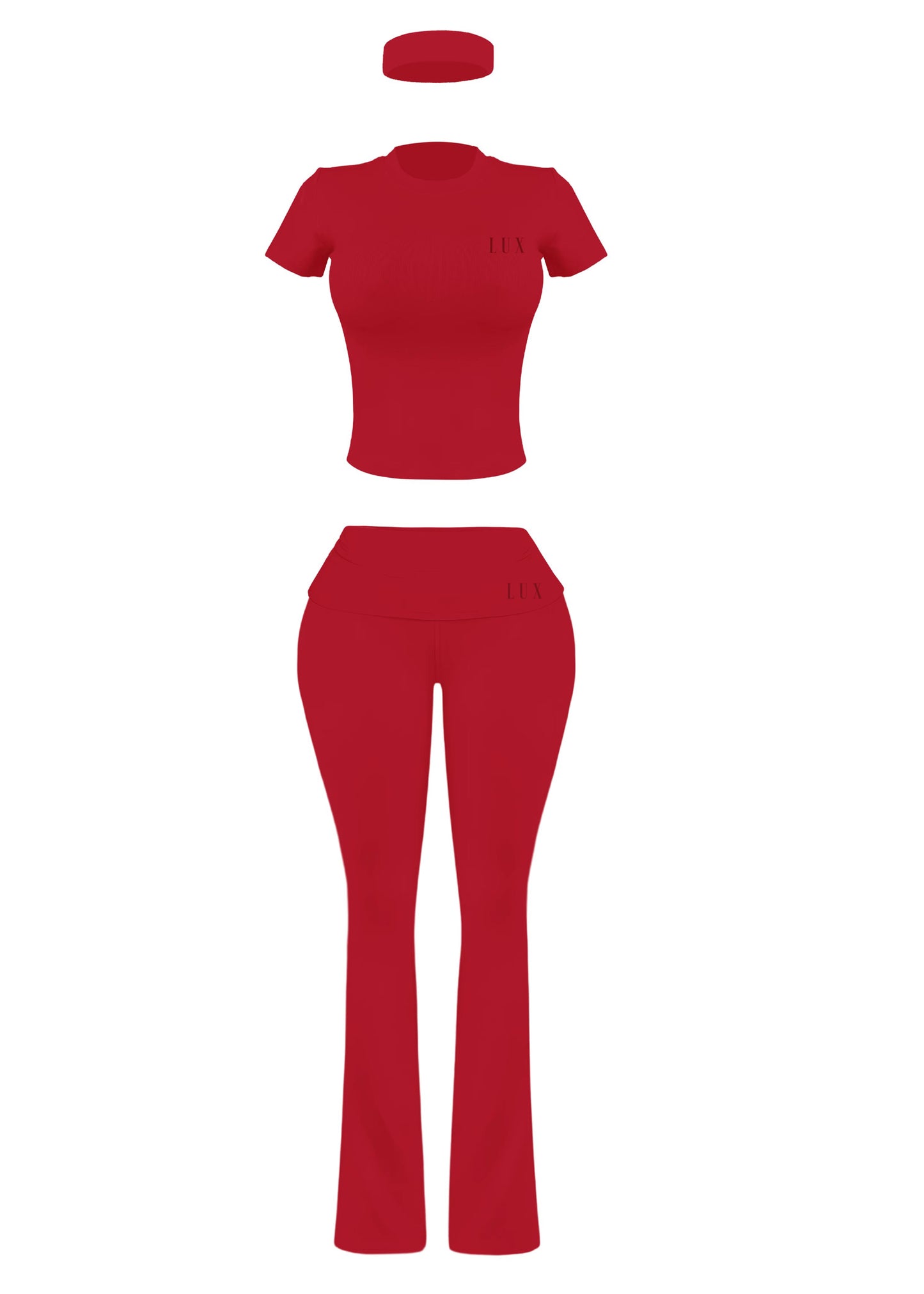 3 PIECE BURGUNDY SET